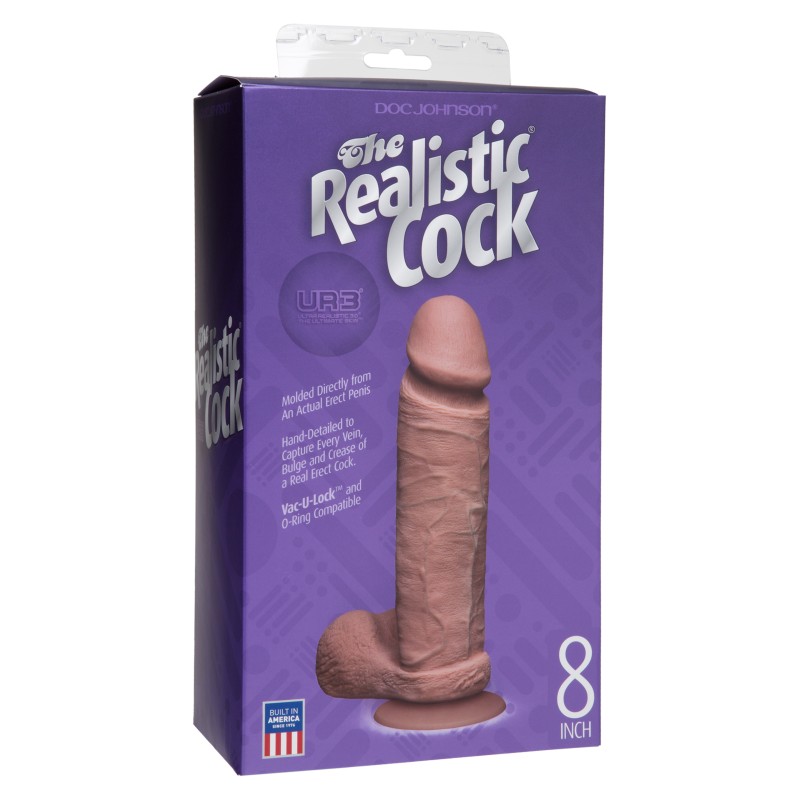 Gruby żylasty realistyczny penis z przyssawką 21cm